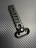 8 Slot KEYMOD Heavy Duty Aluminium 20mm Rail with integrated sling point and fixings - Image 3