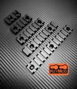 KEYMOD Aluminium 20mm Rail in 4/5/7/9/13 Slots with fixings Picatinny RIS RAS Rail