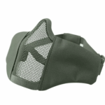 Ear protection steel mesh face mask Green
