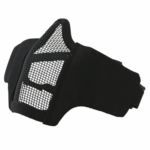 Ear protection steel mesh face mask Black