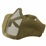 Ear protection steel mesh face mask Tan