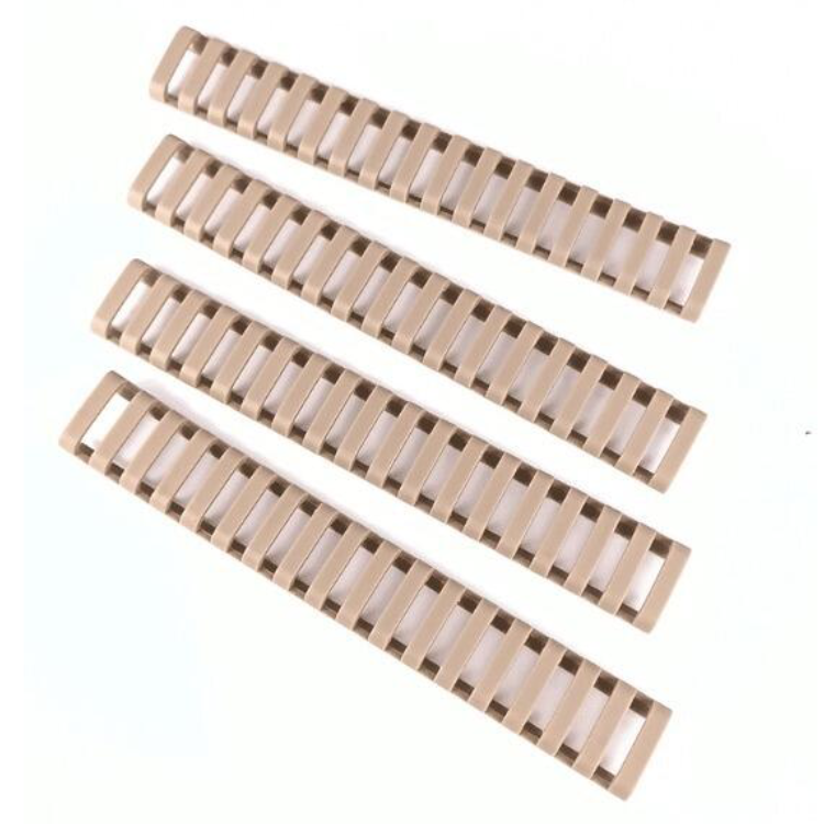 Ladder 17 Slots Rail Protector Tan ARMACORE LADDER 17 SLOTS RAIL PROTECTOR (TAN FDE) PACK OF 2 - Image 1